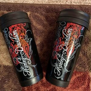 Set of 2 Harley Davidson travel mugs
